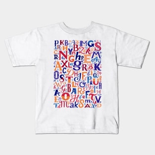 Hand lettering Alphabet v02 Kids T-Shirt